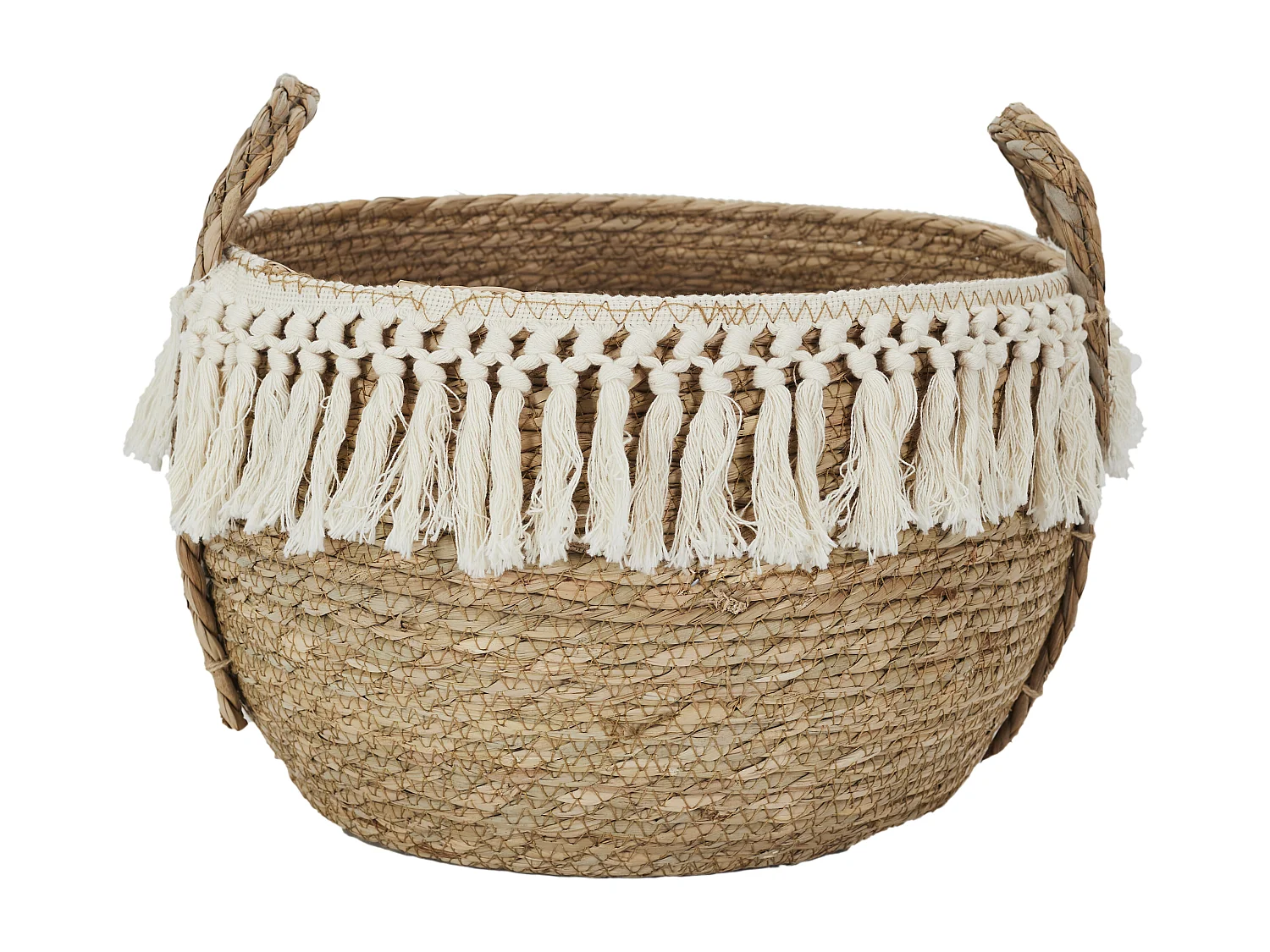 Panier Tresse Gigogne X3 Marron, Beige