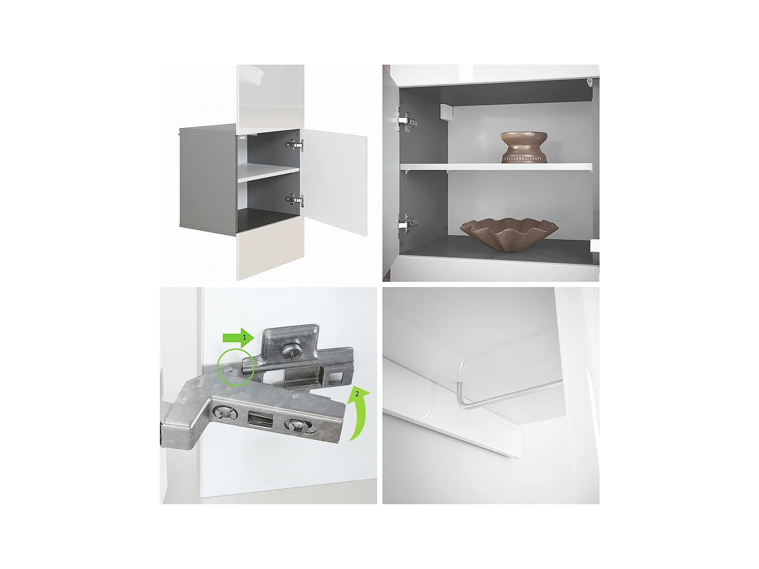 Penderie Carlton Set 5, Meuble d’entrée comprenant 1 panneau porte-manteau avec porte intégrée et 1 tringle, anthracite mat/aspect bronzé (52 x 193 x 35 cm)