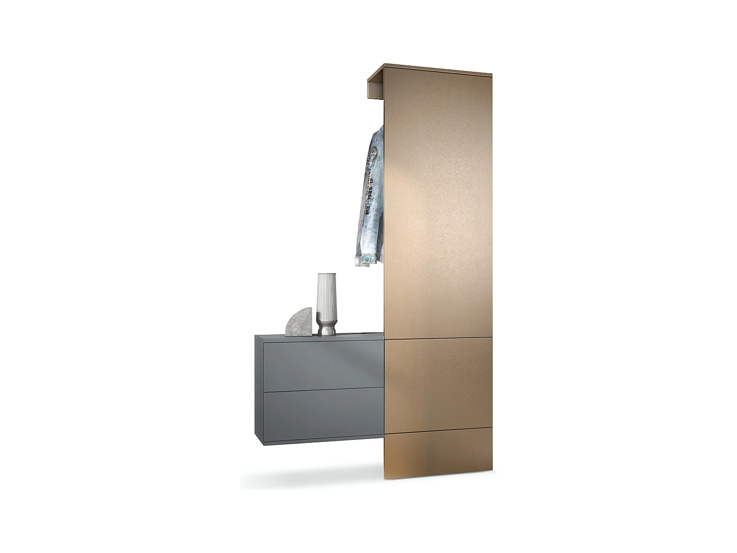 GARDEROBE Carlton Paneel in Bronze Optik