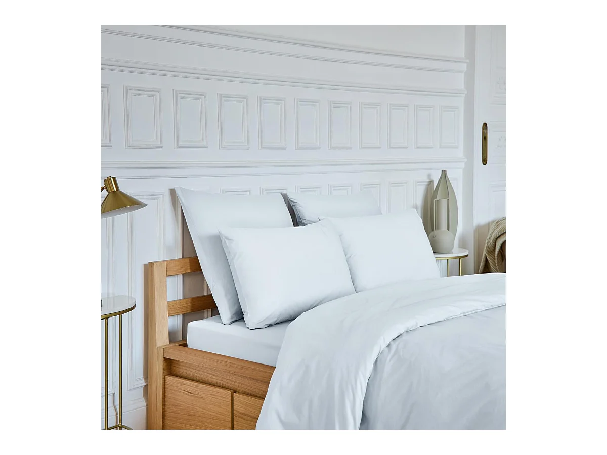 Habitat - Taie d'oreiller en percale de coton - 50 x 70 cm - Blanc - Amance