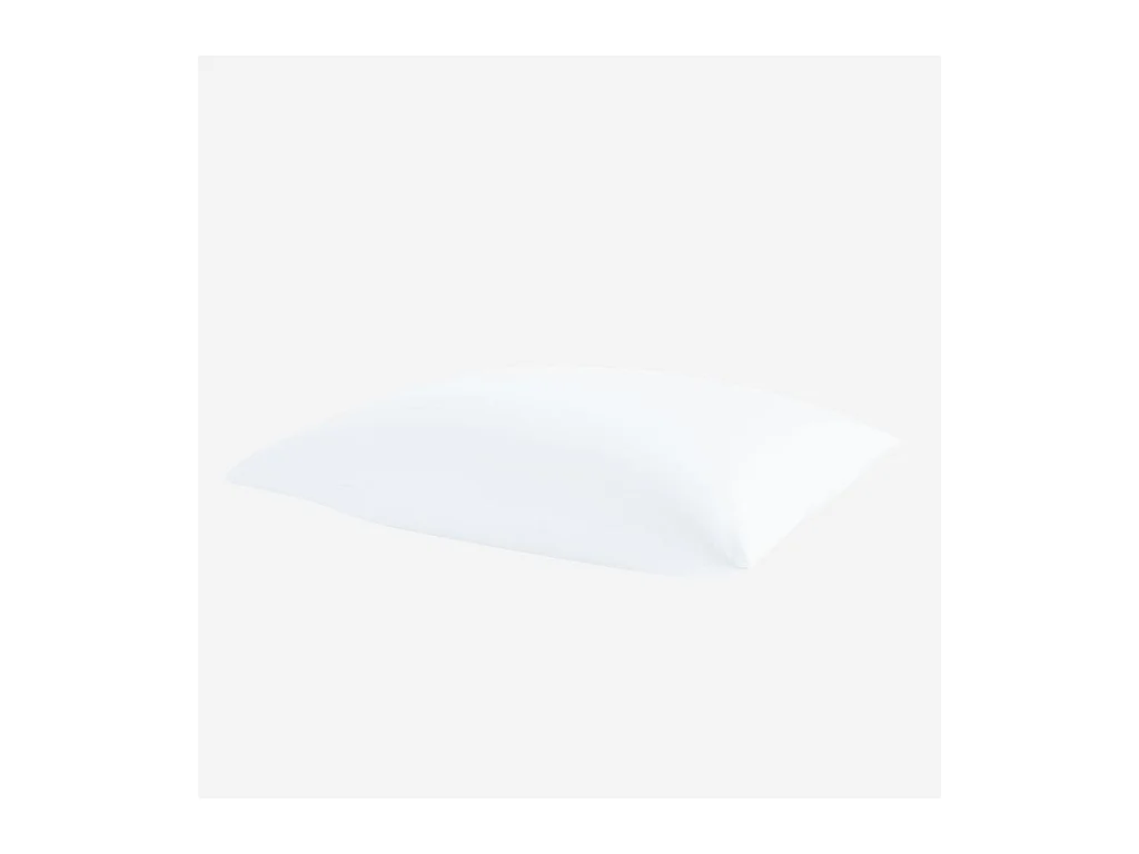 Habitat - Taie d'oreiller en percale de coton - 50 x 70 cm - Blanc - Amance