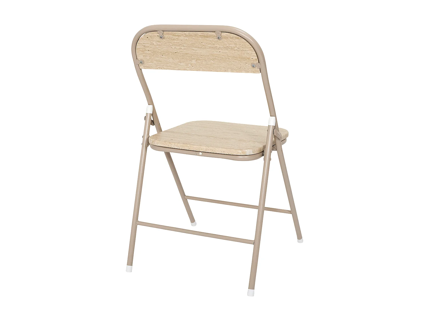 Chaise Pliante Terra Nova - Lot De 4 Blanc, Beige