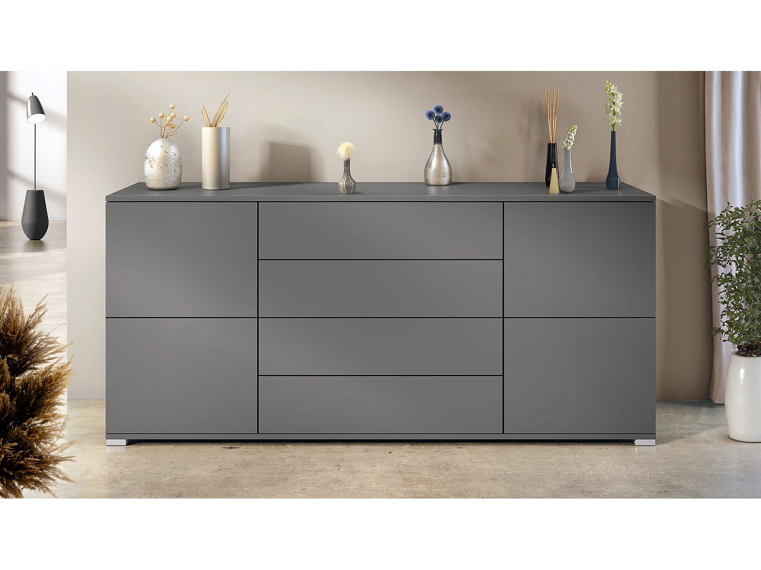 SIDEBOARD Rova Anthrazit matt