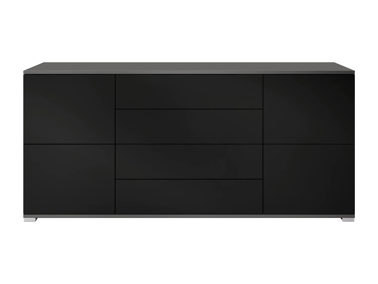 SIDEBOARD Rova Schwarz matt