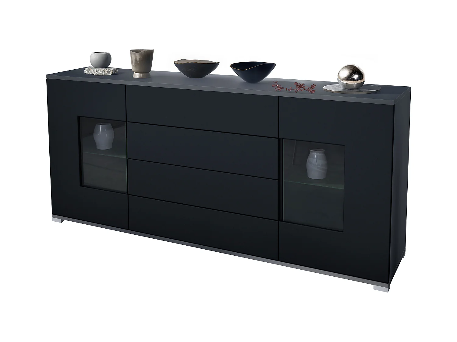 SIDEBOARD Grömitz Schwarz matt