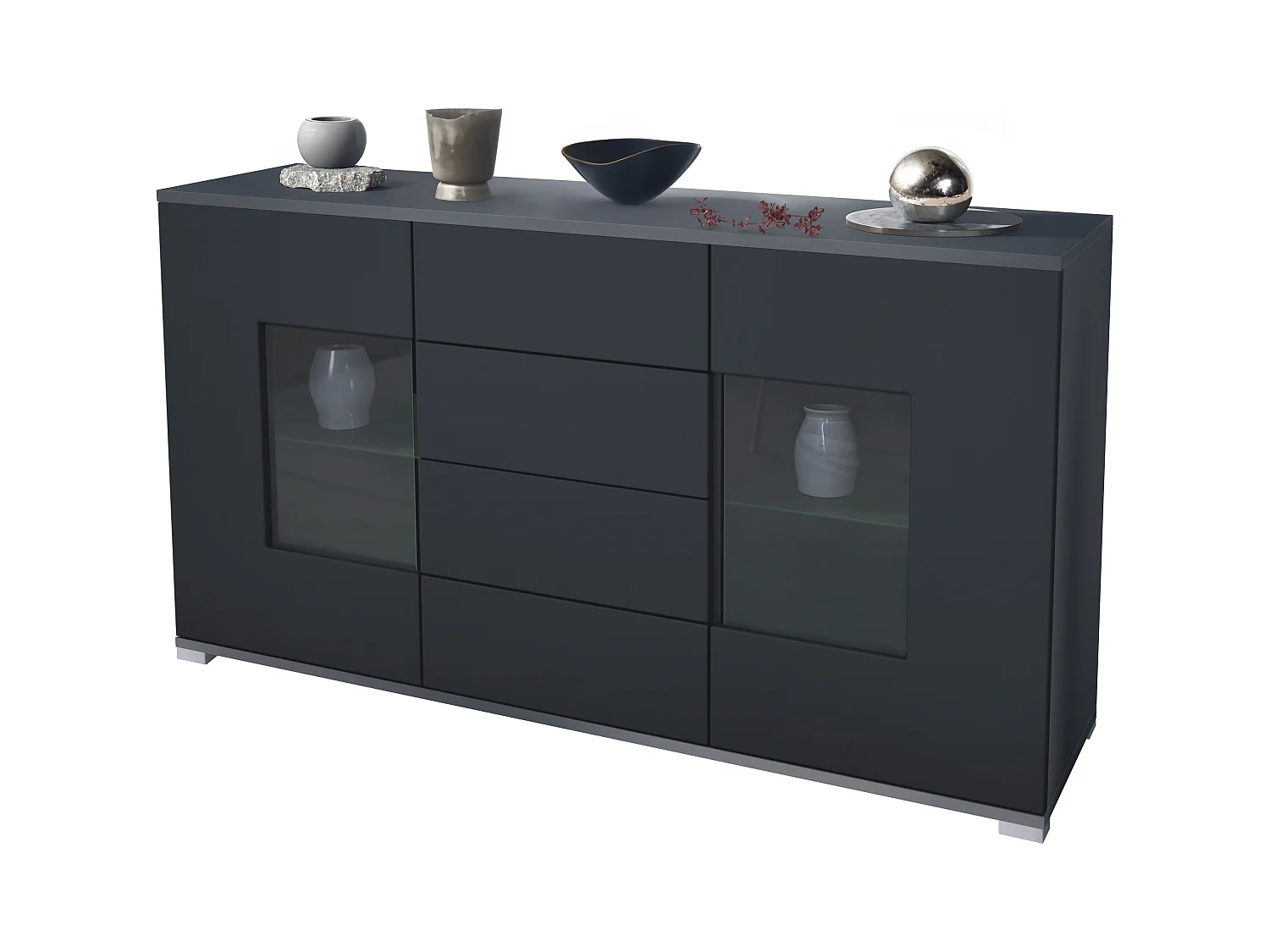 SIDEBOARD Grömitz Schwarz matt