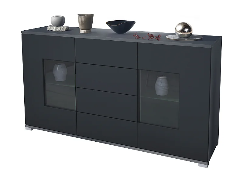 SIDEBOARD Grömitz Schwarz matt