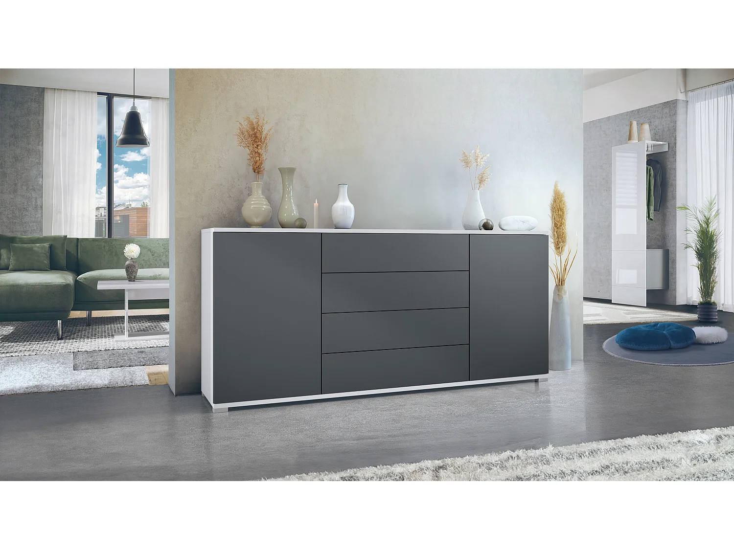 SIDEBOARD Santo Anthrazit matt