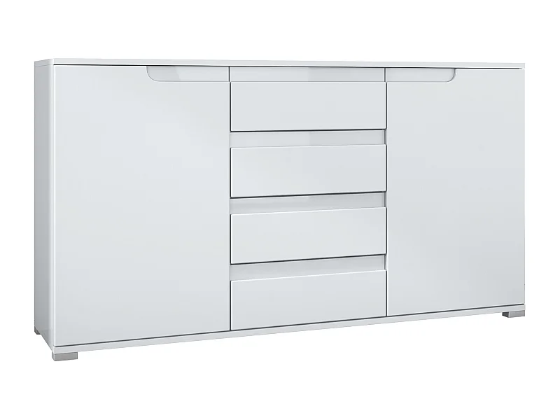 SIDEBOARD Sylt Weiß matt / Weiß Hochglanz