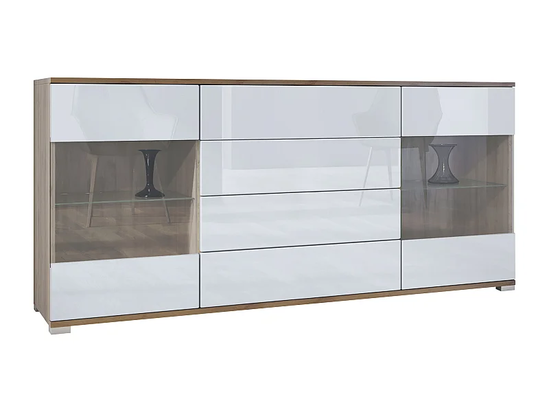 SIDEBOARD Bari Weiß Hochglanz