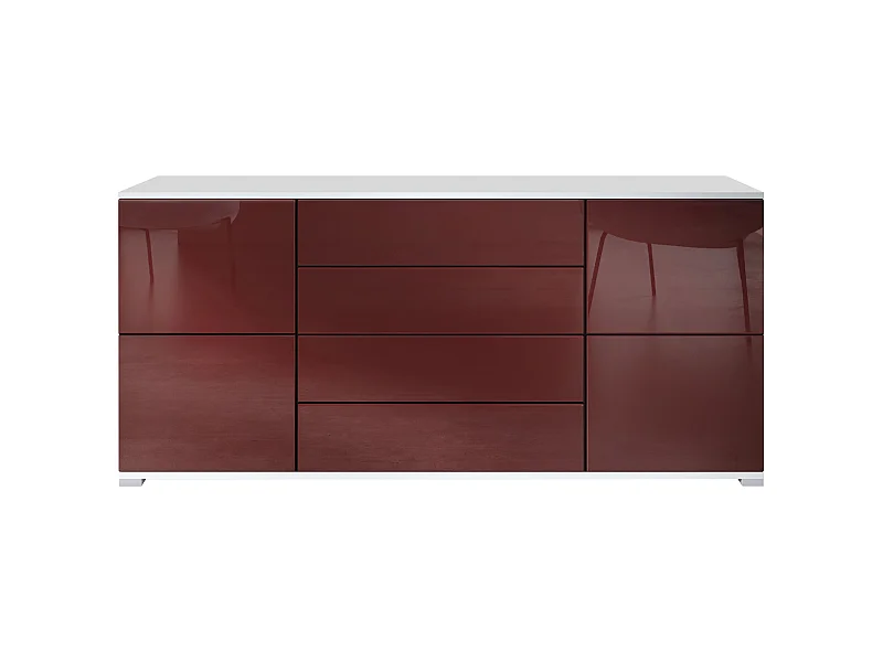 SIDEBOARD Rova Bordeaux Hochglanz