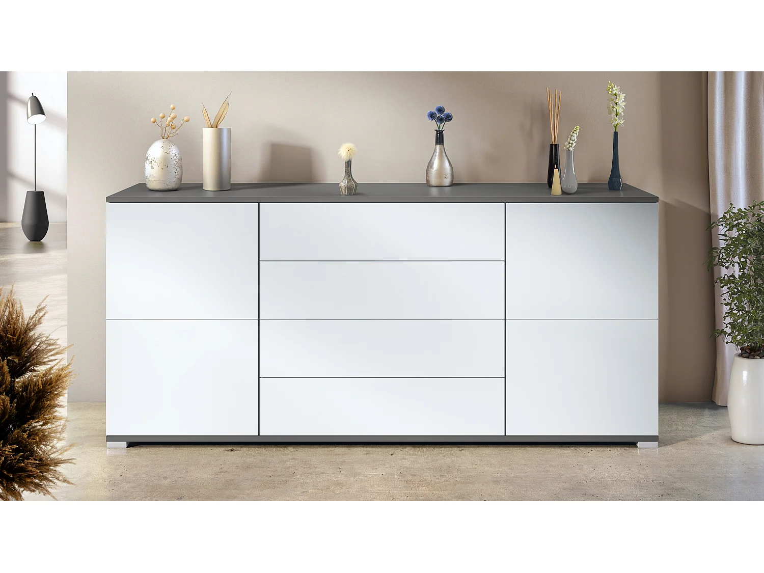 SIDEBOARD Rova Weiß matt