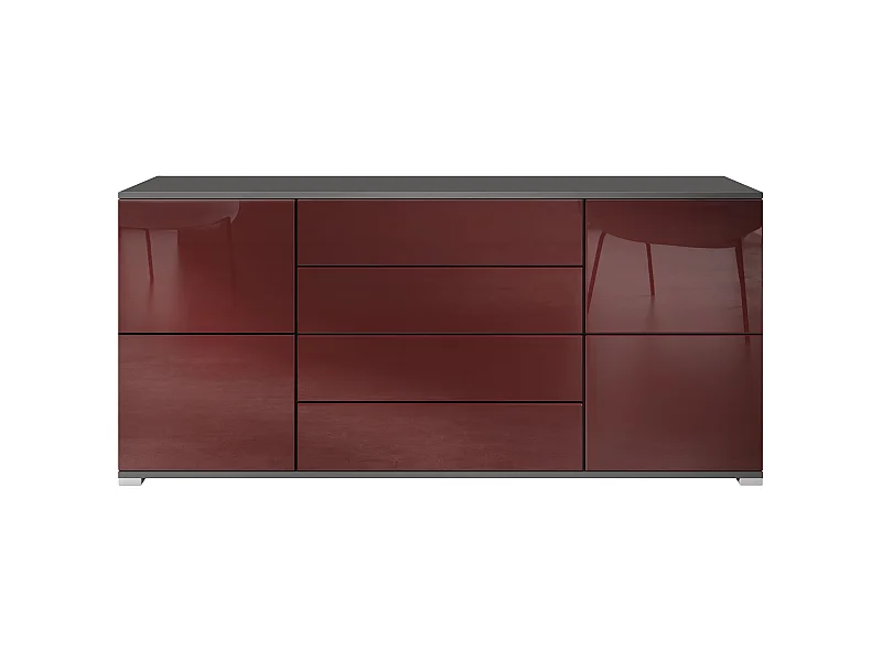 SIDEBOARD Rova Bordeaux Hochglanz