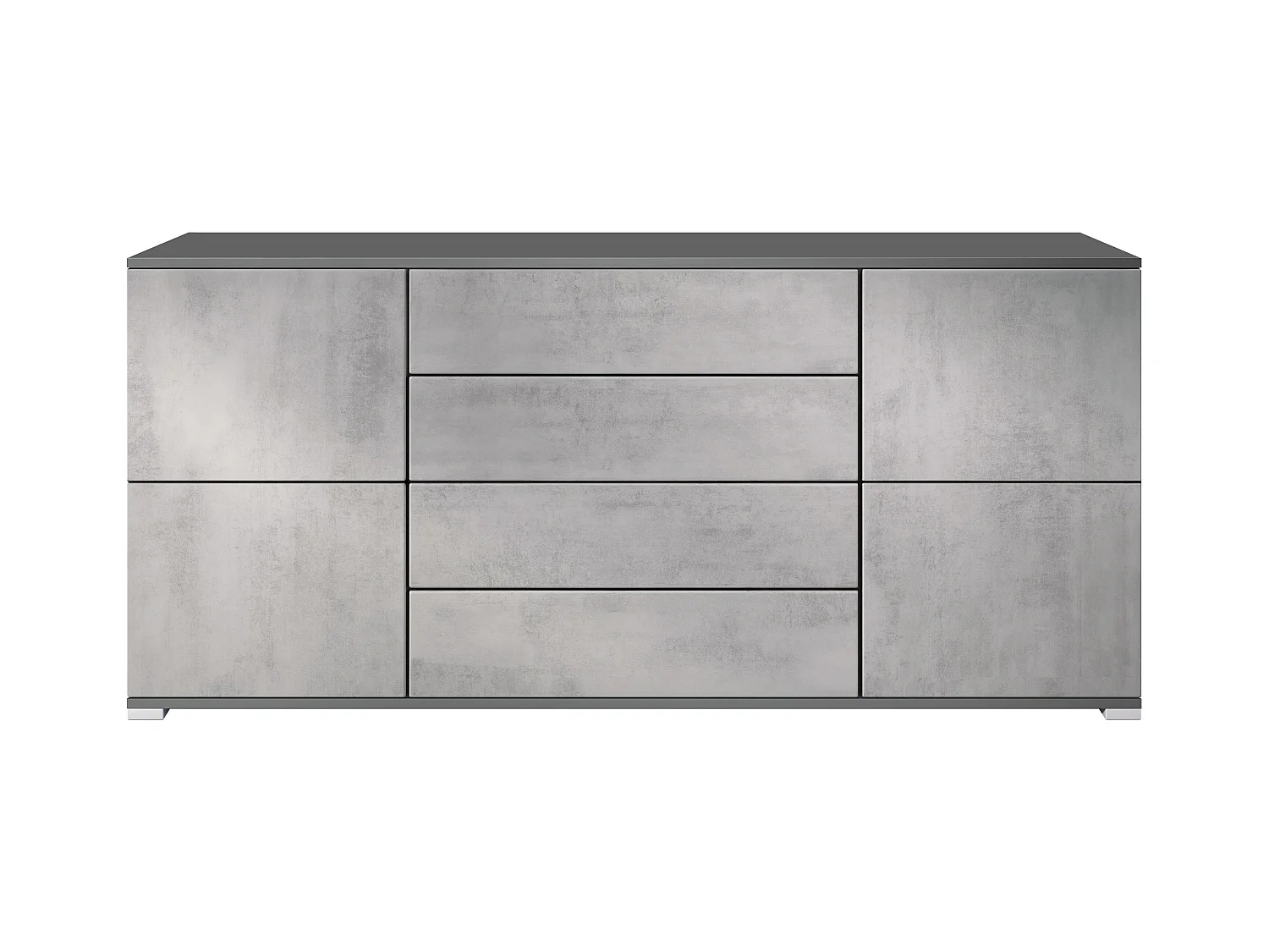 SIDEBOARD Rova Beton Oxid Optik