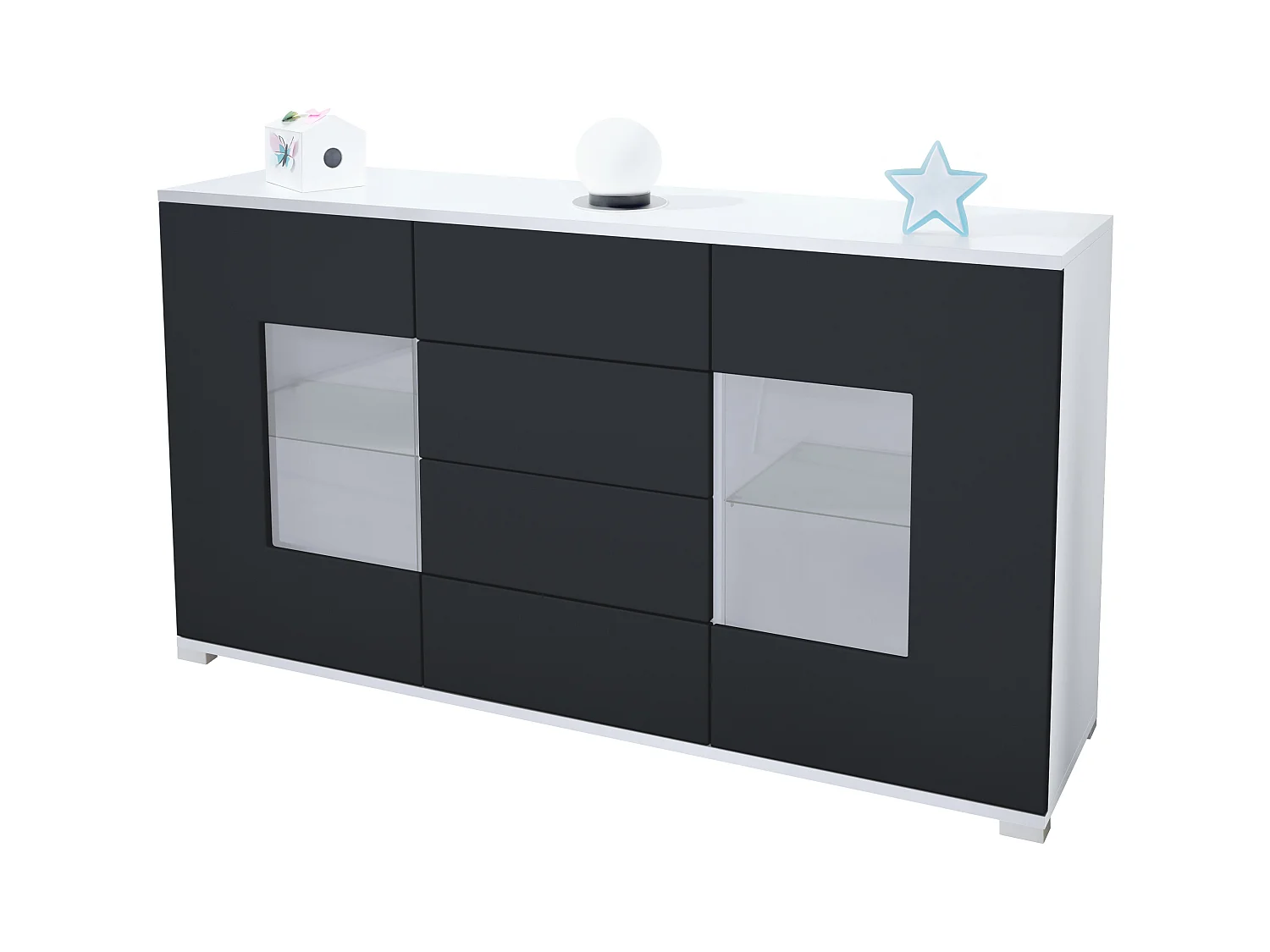 SIDEBOARD Grömitz Schwarz matt