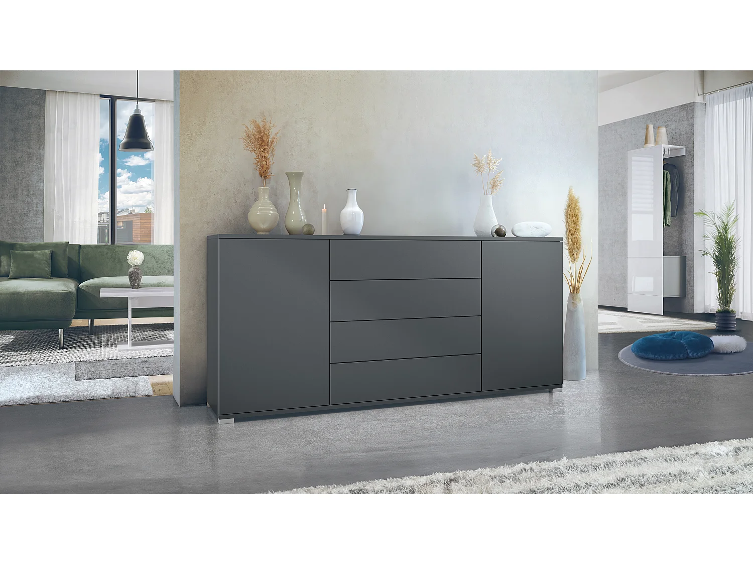 SIDEBOARD Santo Anthrazit matt