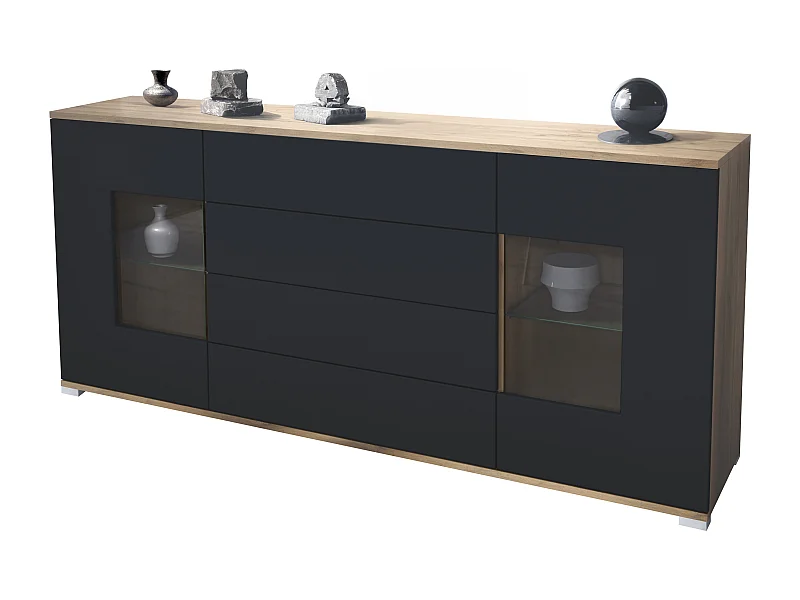 SIDEBOARD Grömitz Schwarz matt