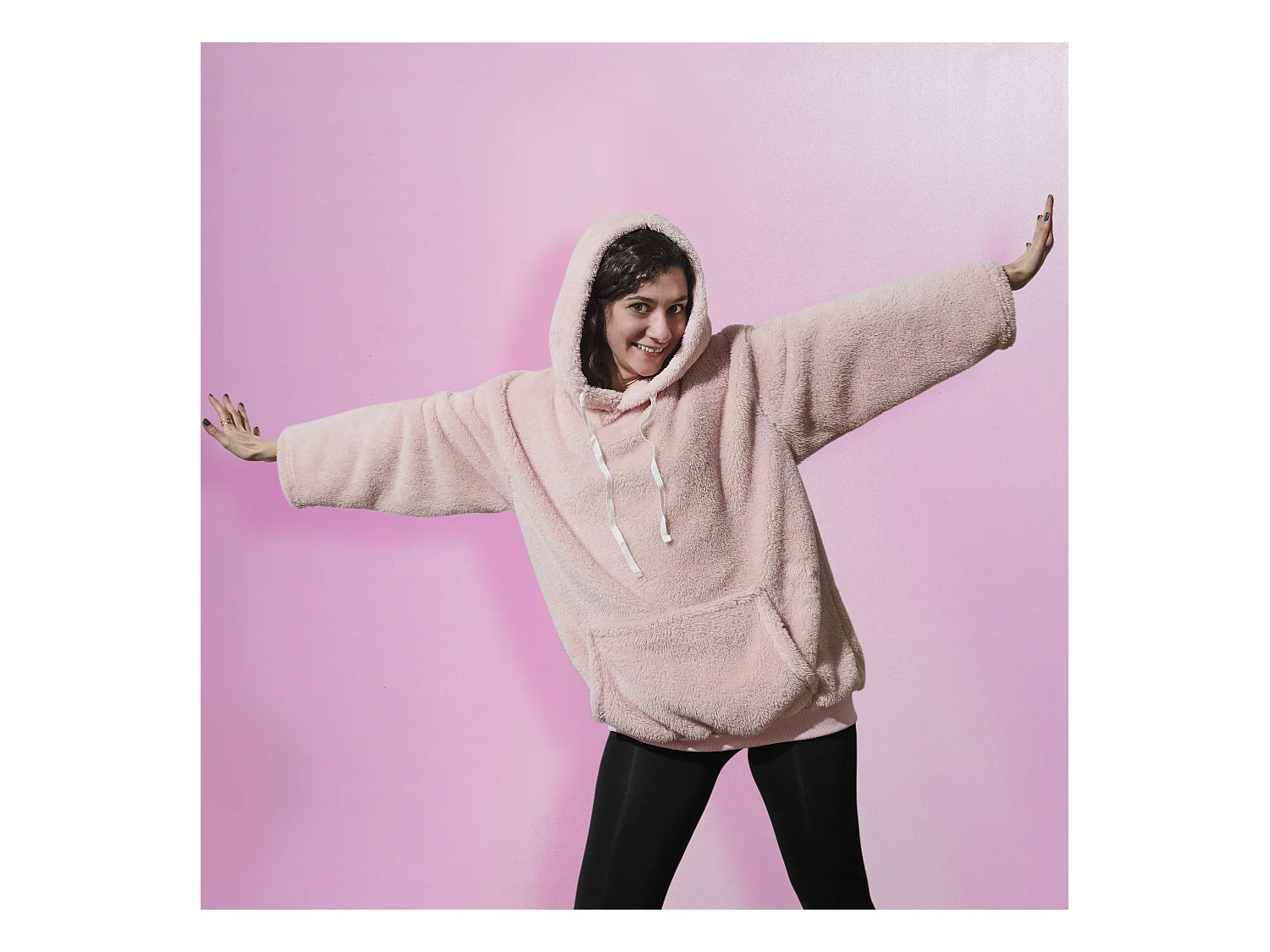 Sweat A Capuche Hoodie Flemme De Ouf Rose Rose, Blanc