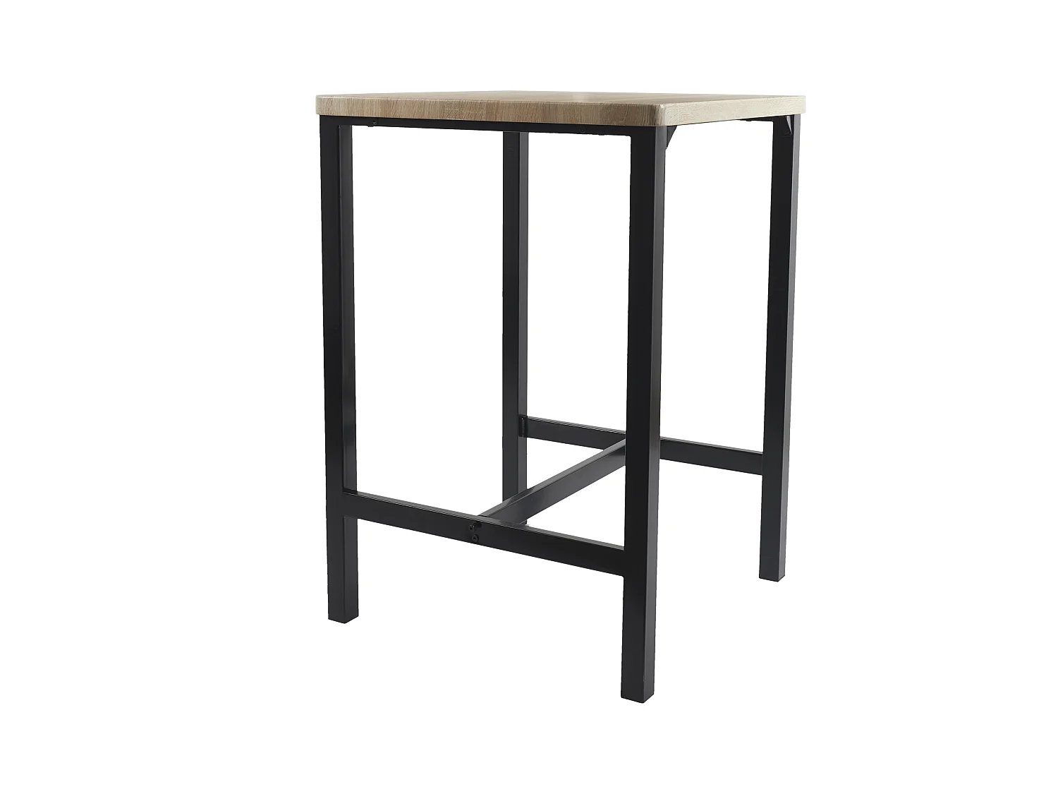 Table Mange Debout Et 2 Tabourets Loka Marron, Noir