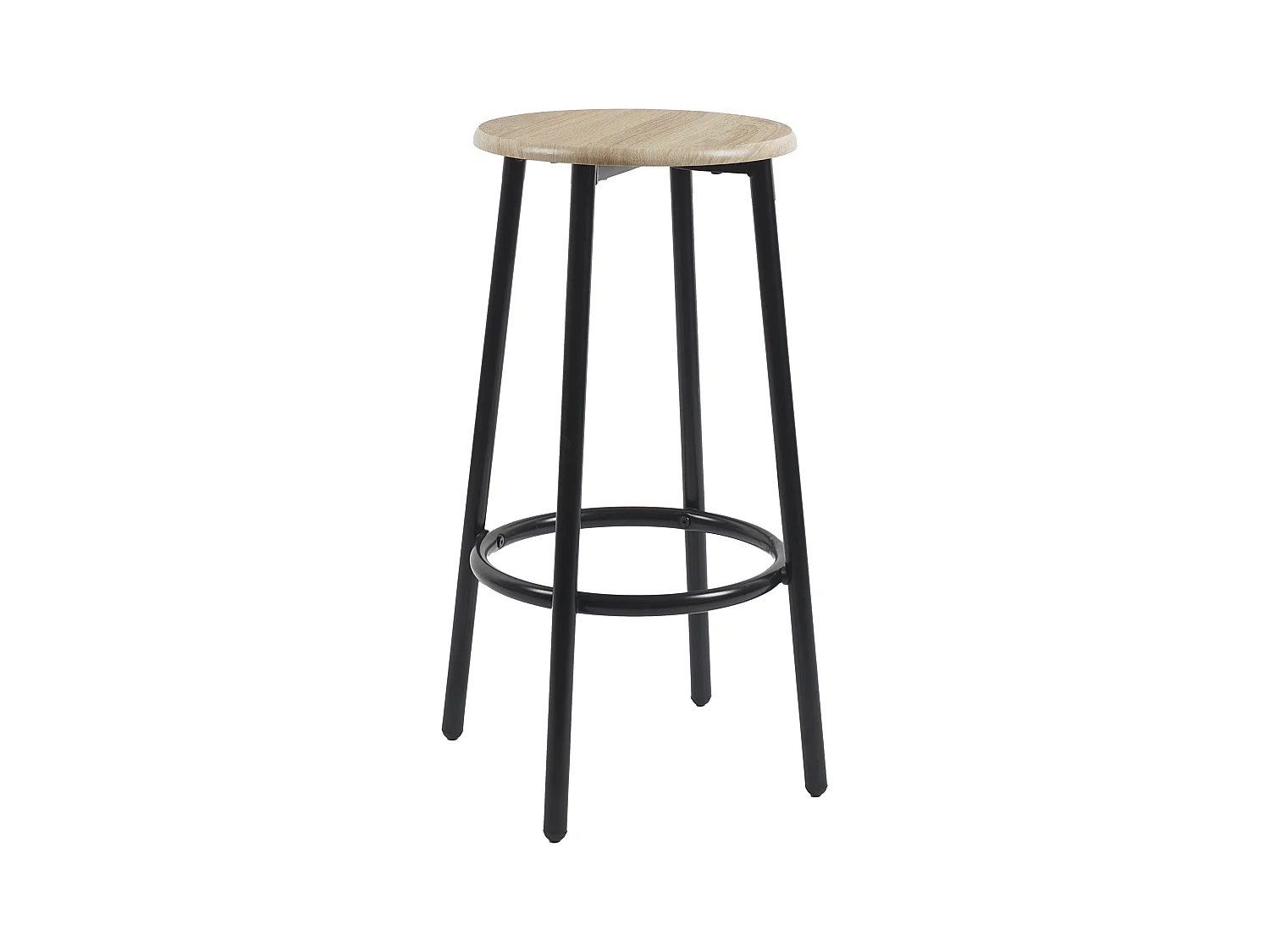 Table Mange Debout Et 2 Tabourets Loka Marron, Noir
