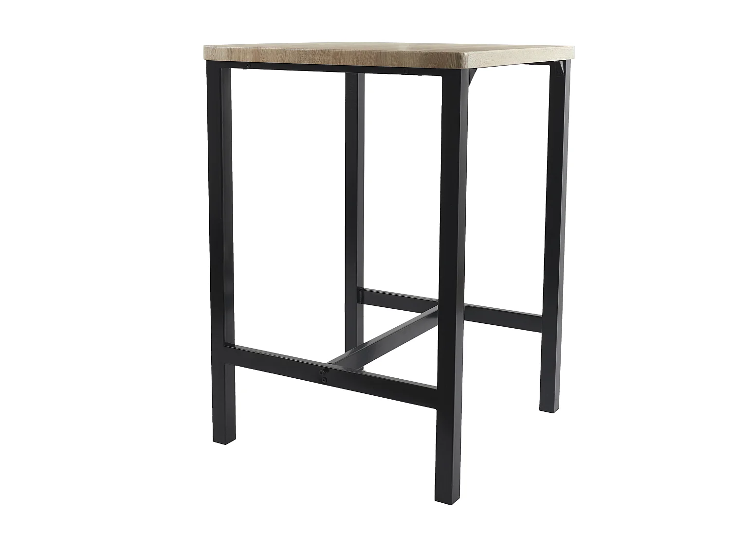 Table Mange Debout Et 2 Tabourets Loka Marron, Noir