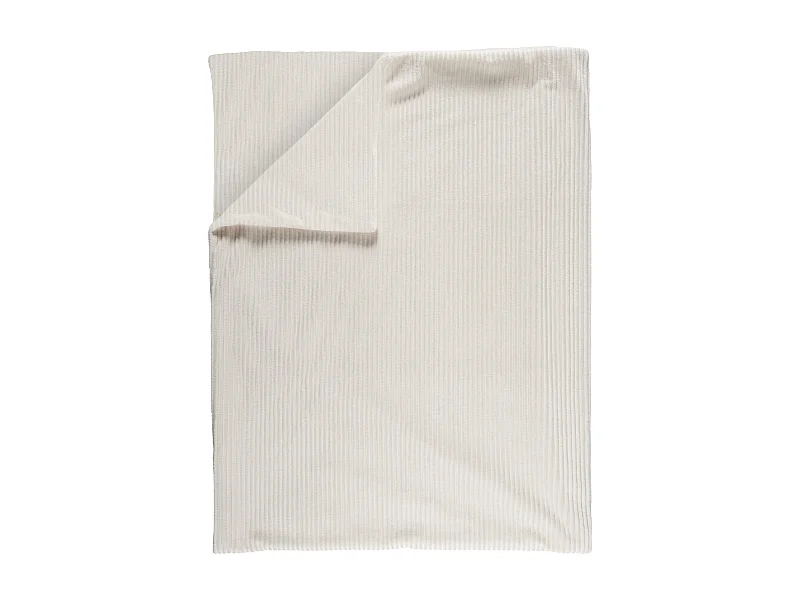 Plaid Grosse Cotes Flanelle 120x150cm Blanc, Rouge, Gris