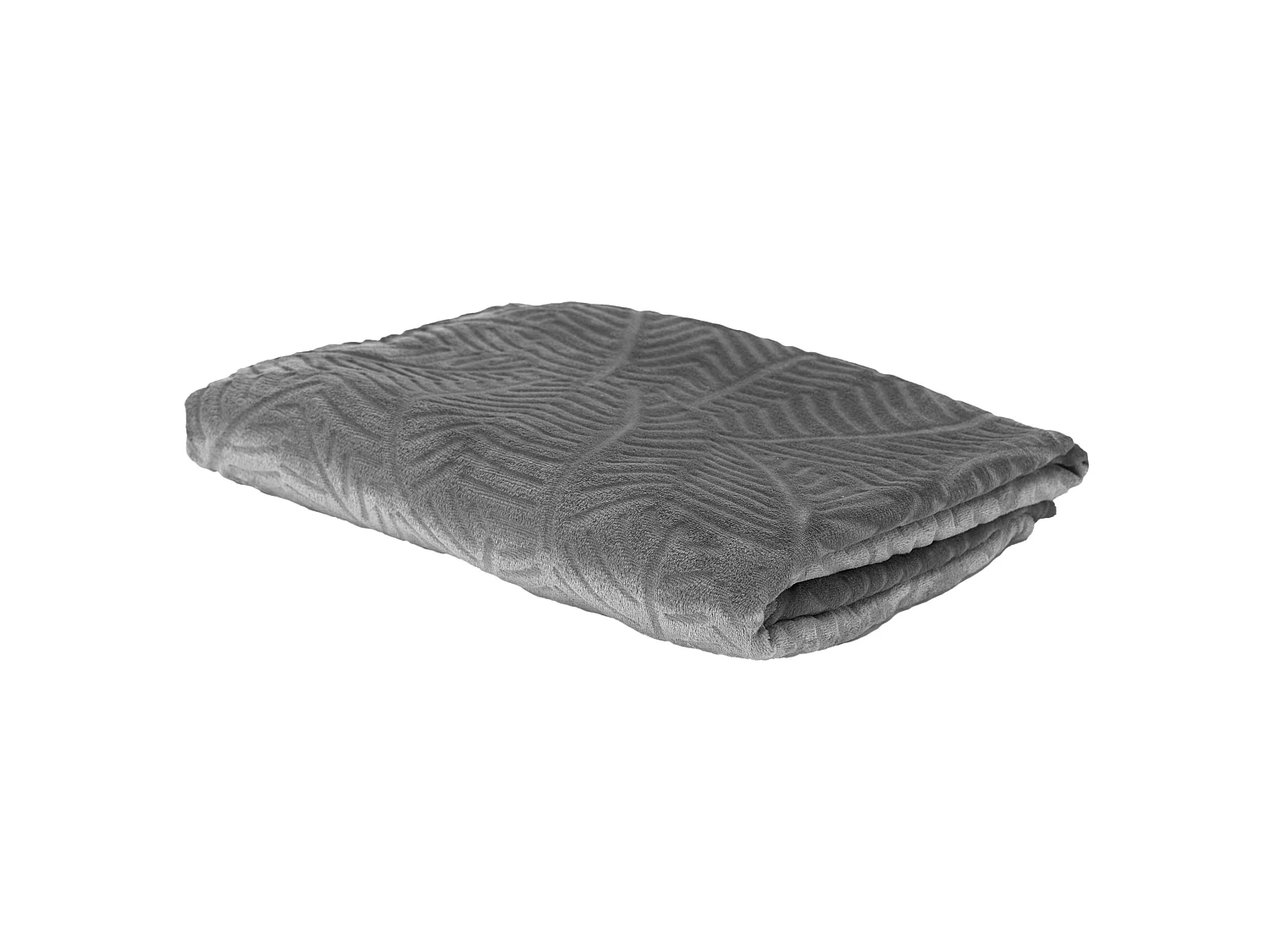 Plaid - HOME DECO FACTORY - Embossé - Flanelle - Gris