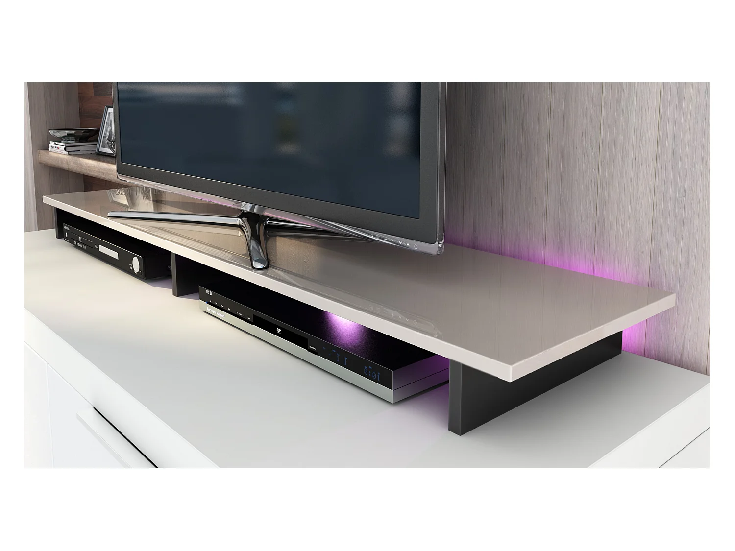 TVAUFSATZ Game Schwarz matt / Sandgrau Hochglanz