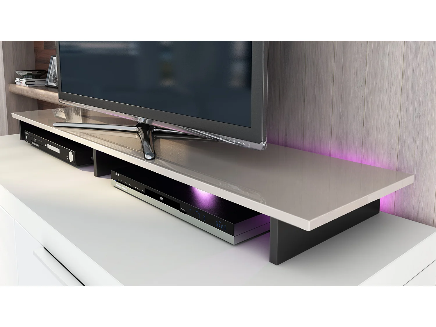 TVAUFSATZ Game Schwarz matt / Sandgrau Hochglanz