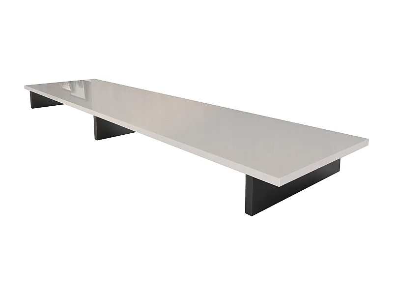 Vladon Soporte TV Game, Soporte para Mueble Elevador TV, Blanco mate/False (138,5 x 9,5 x 34,5 cm)