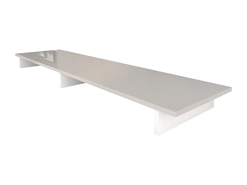 TVAUFSATZ Game Weiß matt / Sandgrau Hochglanz