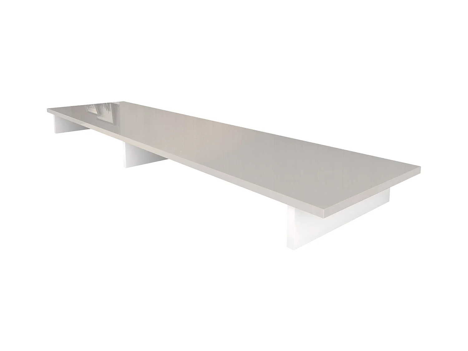 TVAUFSATZ Game Weiß matt / Sandgrau Hochglanz