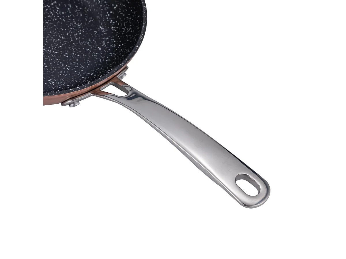 Poêle cuivré 28cm Greblon céramique - "Elégance"