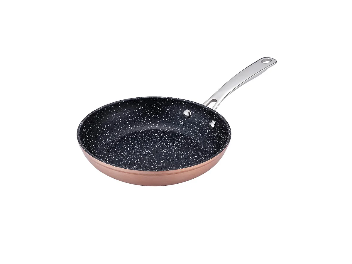 Poêle cuivré 28cm Greblon céramique - "Elégance"