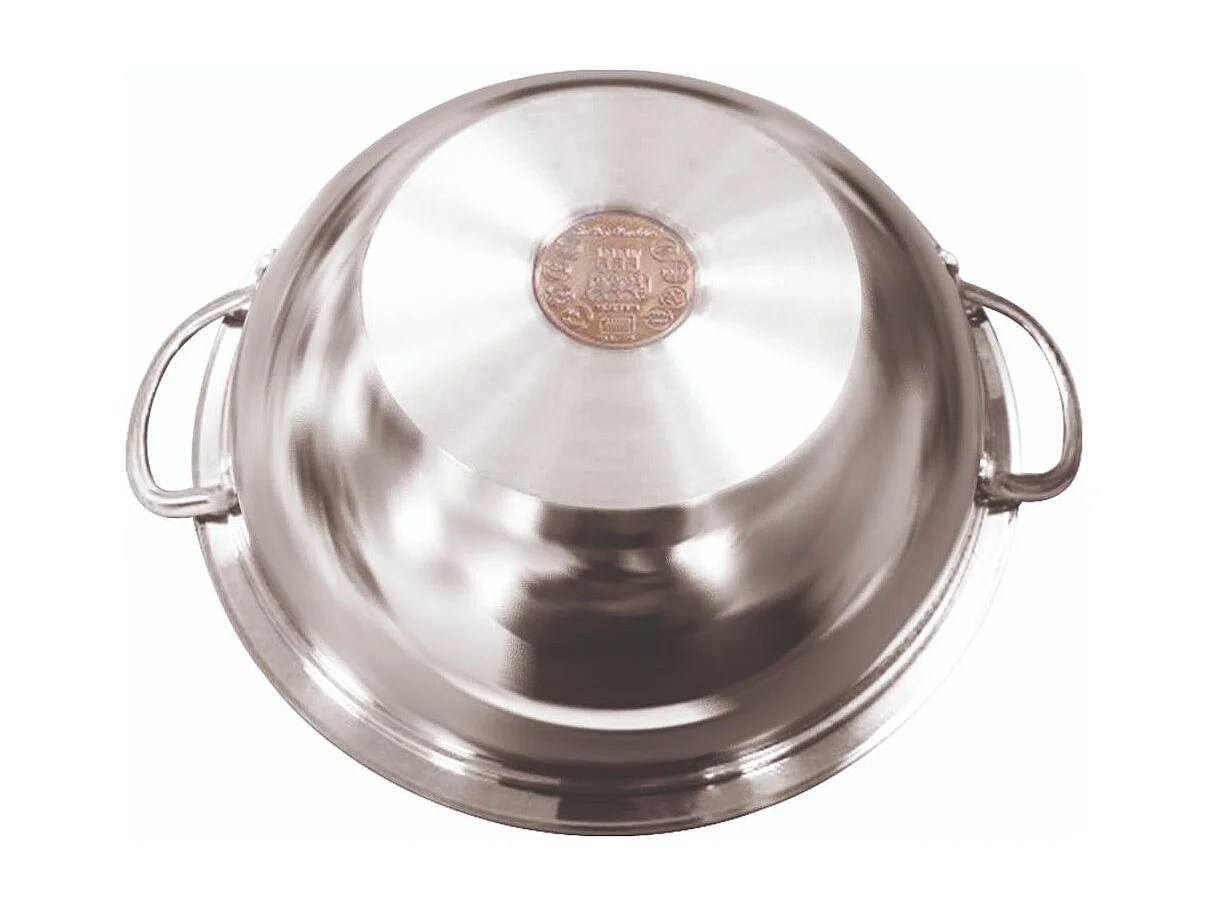 Wok 32cm 4 pièces en acier inoxydable