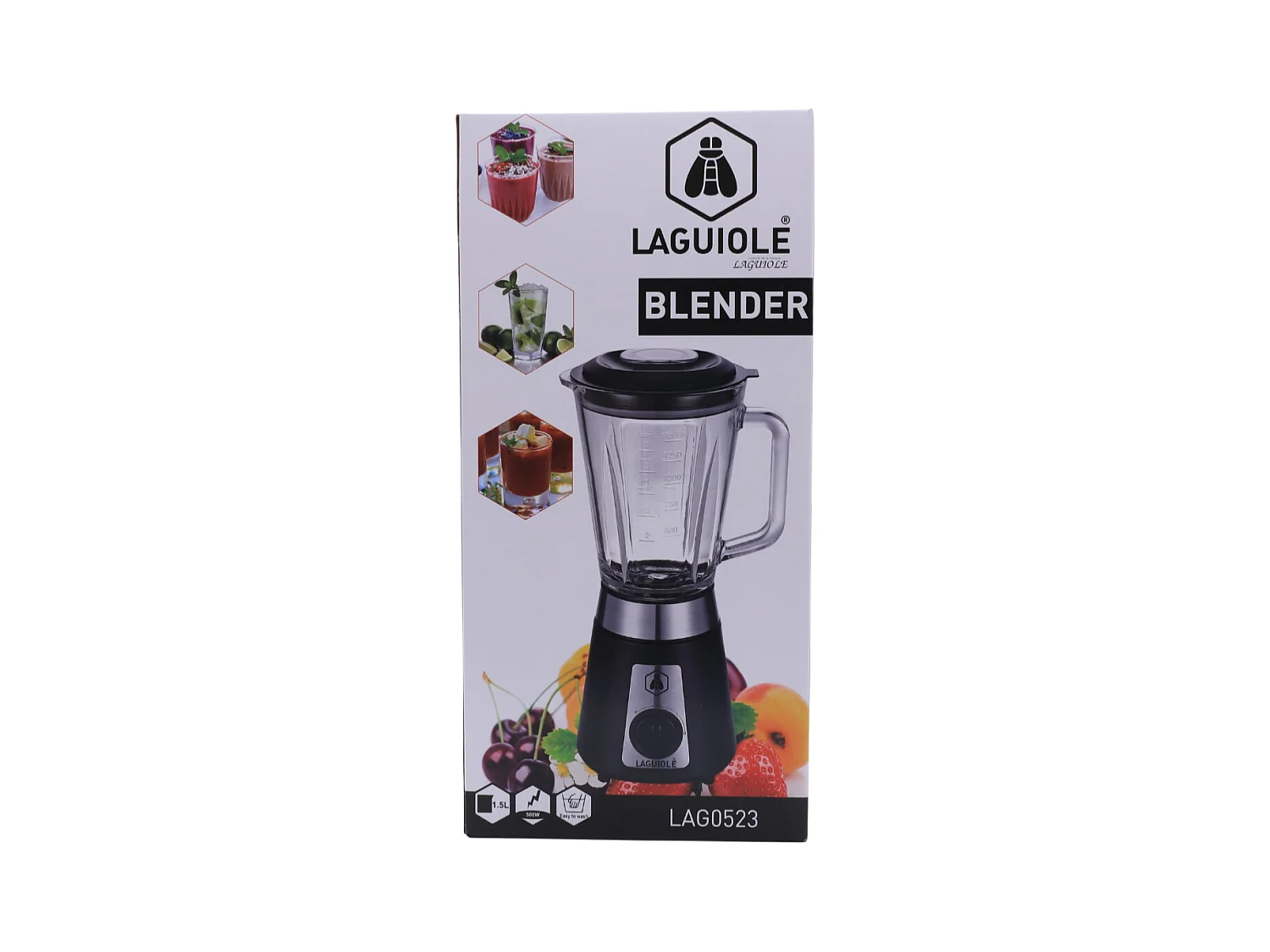 Blender verre 1,5L noir