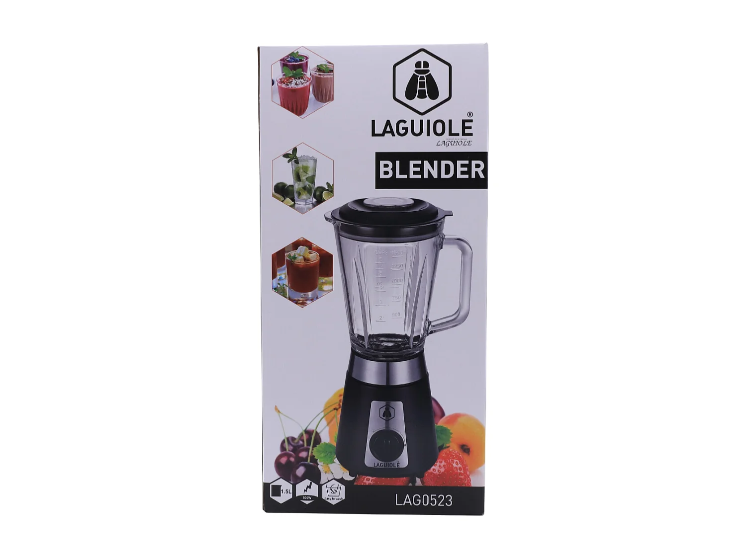 Blender verre 1,5L noir