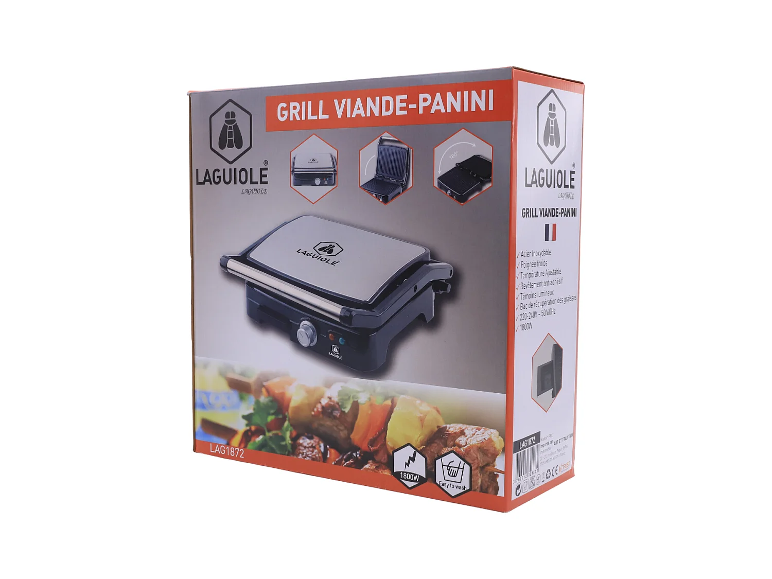 Grille-pain panini en inox