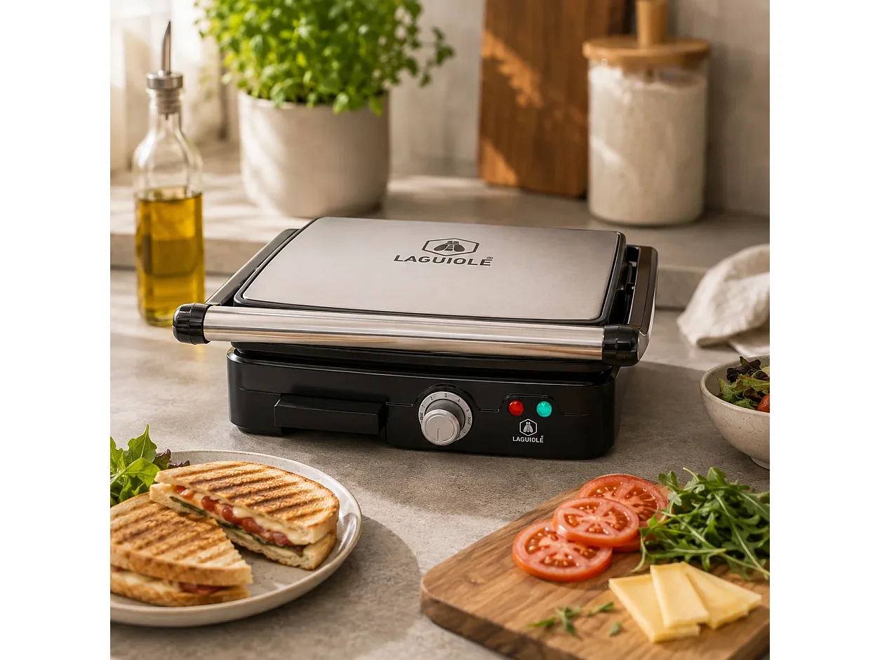 Grille-pain panini en inox