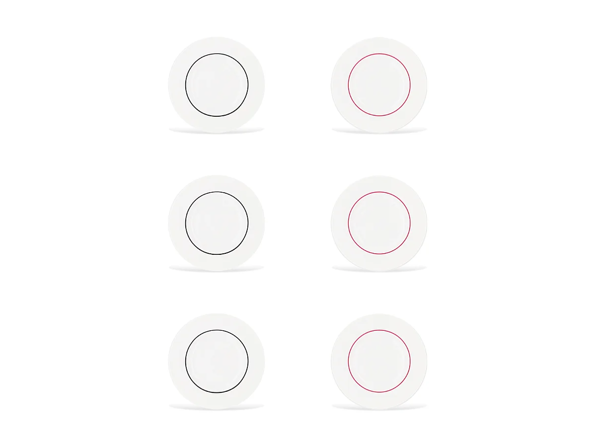 6 assiettes à dessert 22cm LIGNE