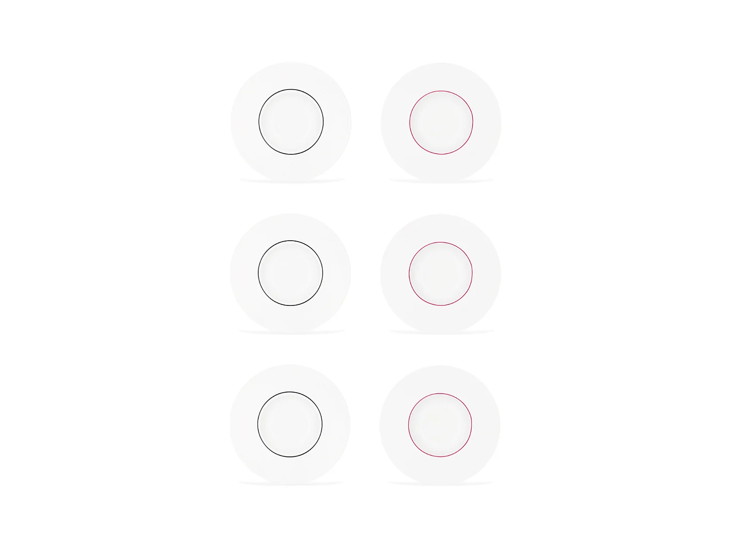 6 assiettes creuses 30cm LIGNE