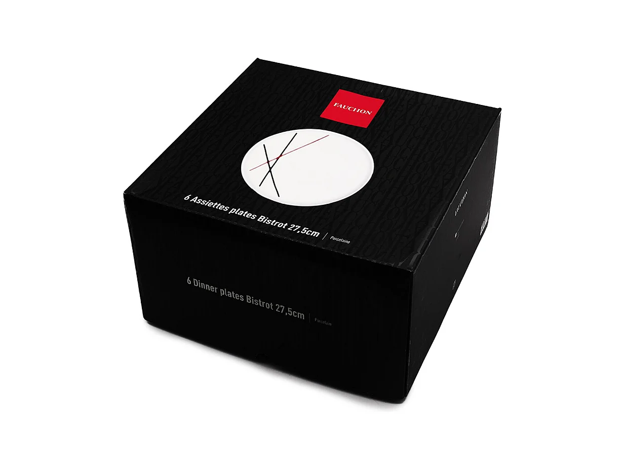 6 assiettes plates 27,5cm BISTROT