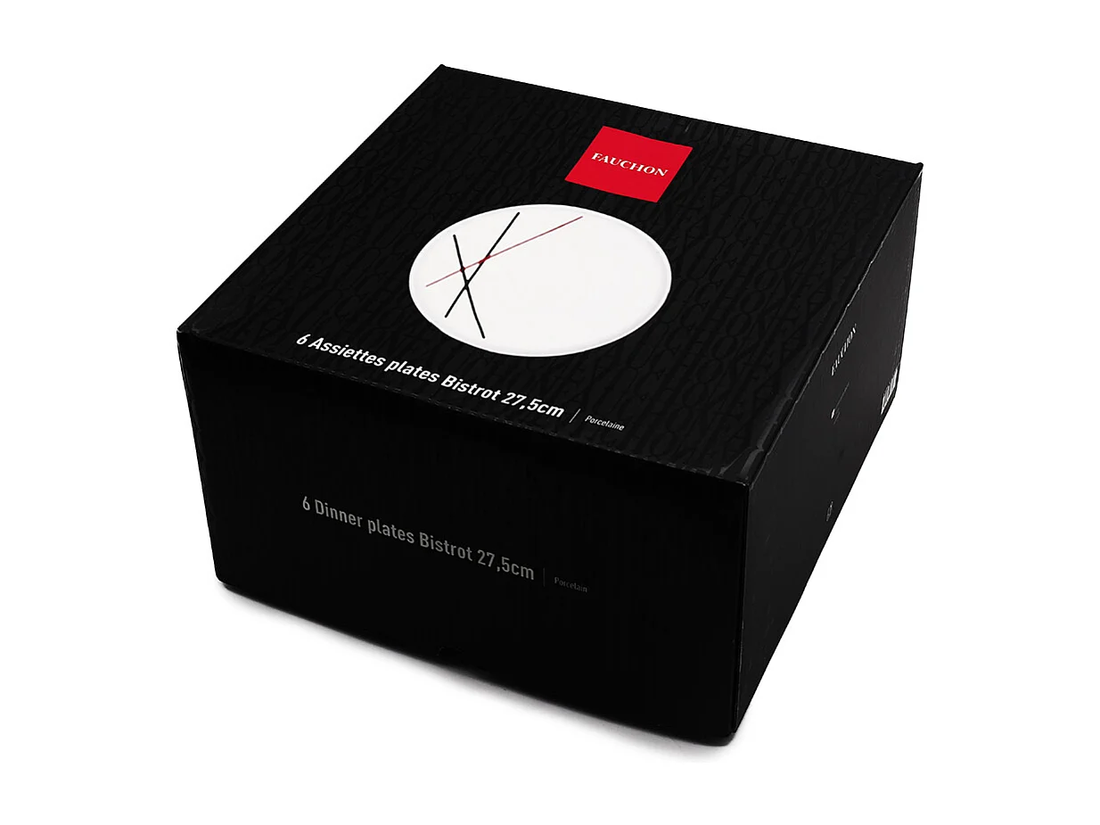 6 assiettes plates 27,5cm BISTROT