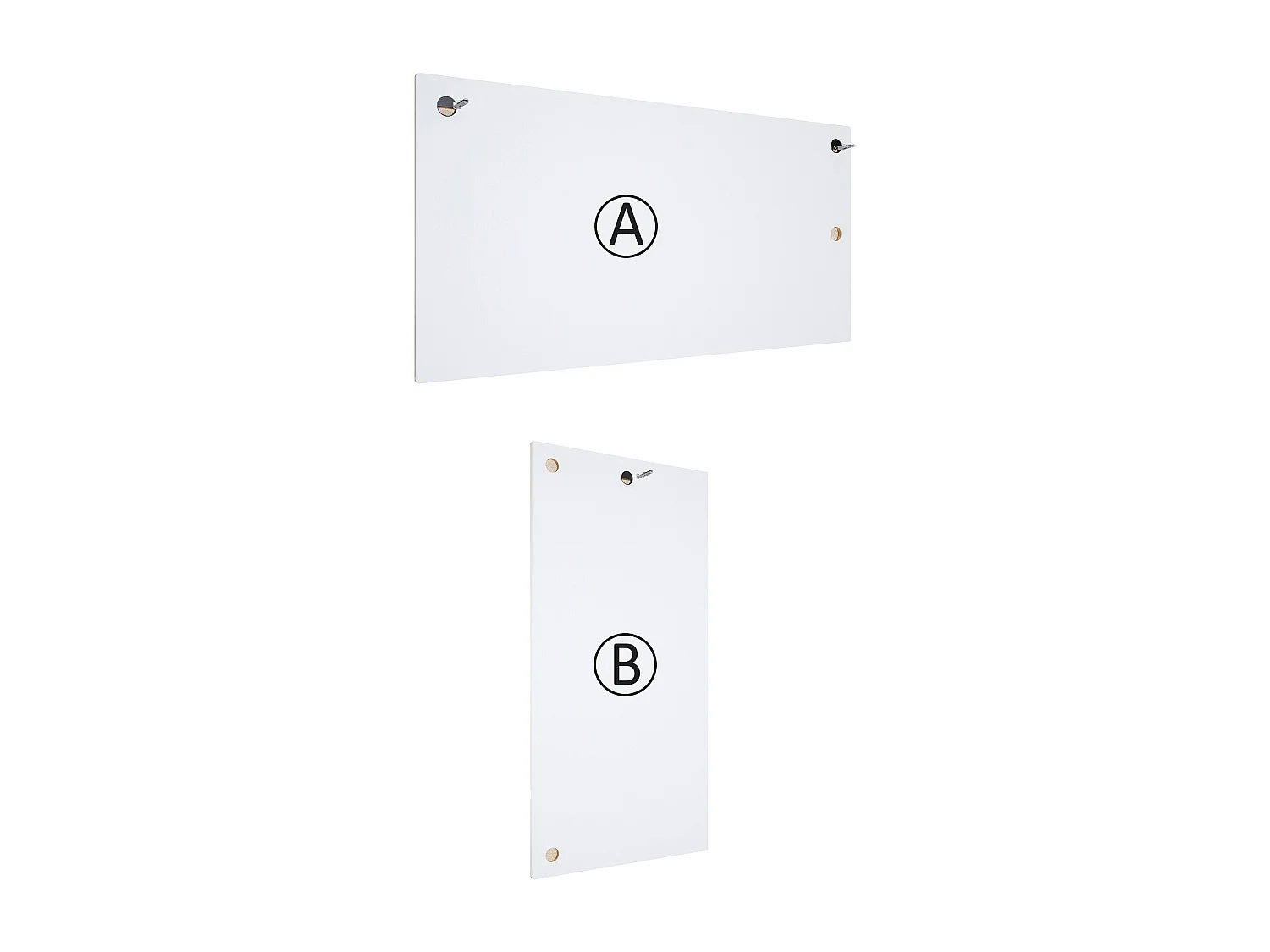 Vestiaire Garderobe Carlton Set 3, Corps en Blanc mat / Panneau portemanteau en mûre haute brillance