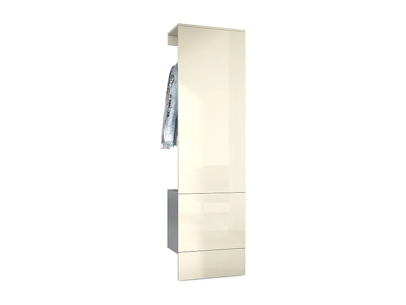 GARDEROBE Carlton Paneel in Creme Hochglanz