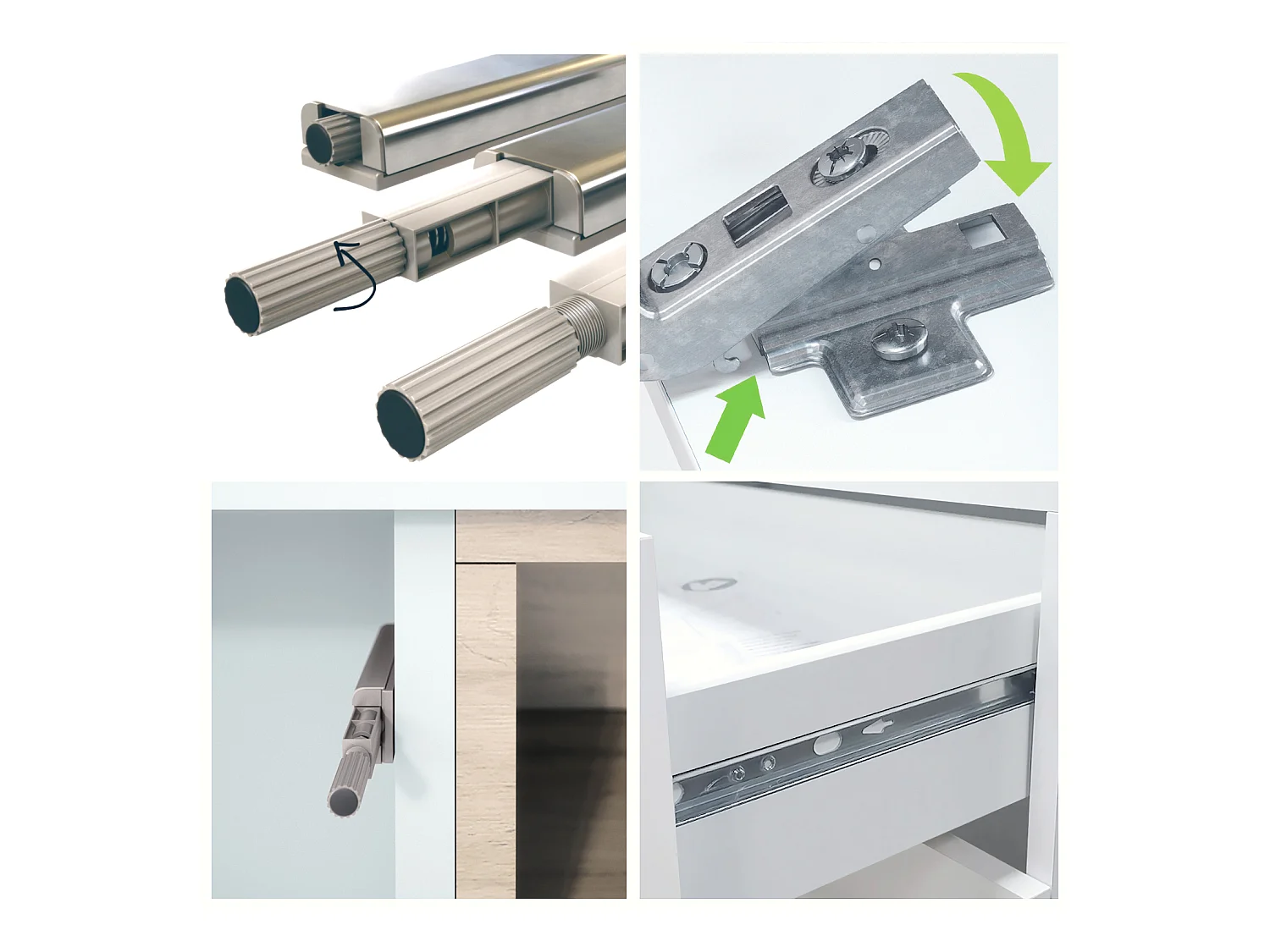 Skadu V4 Buffet, Commode avec 2 portes, 3 tiroirs et 1 compartiment ouvert, blanc mat/graphite satiné mat (166,5 x 75,5 x 35 cm)