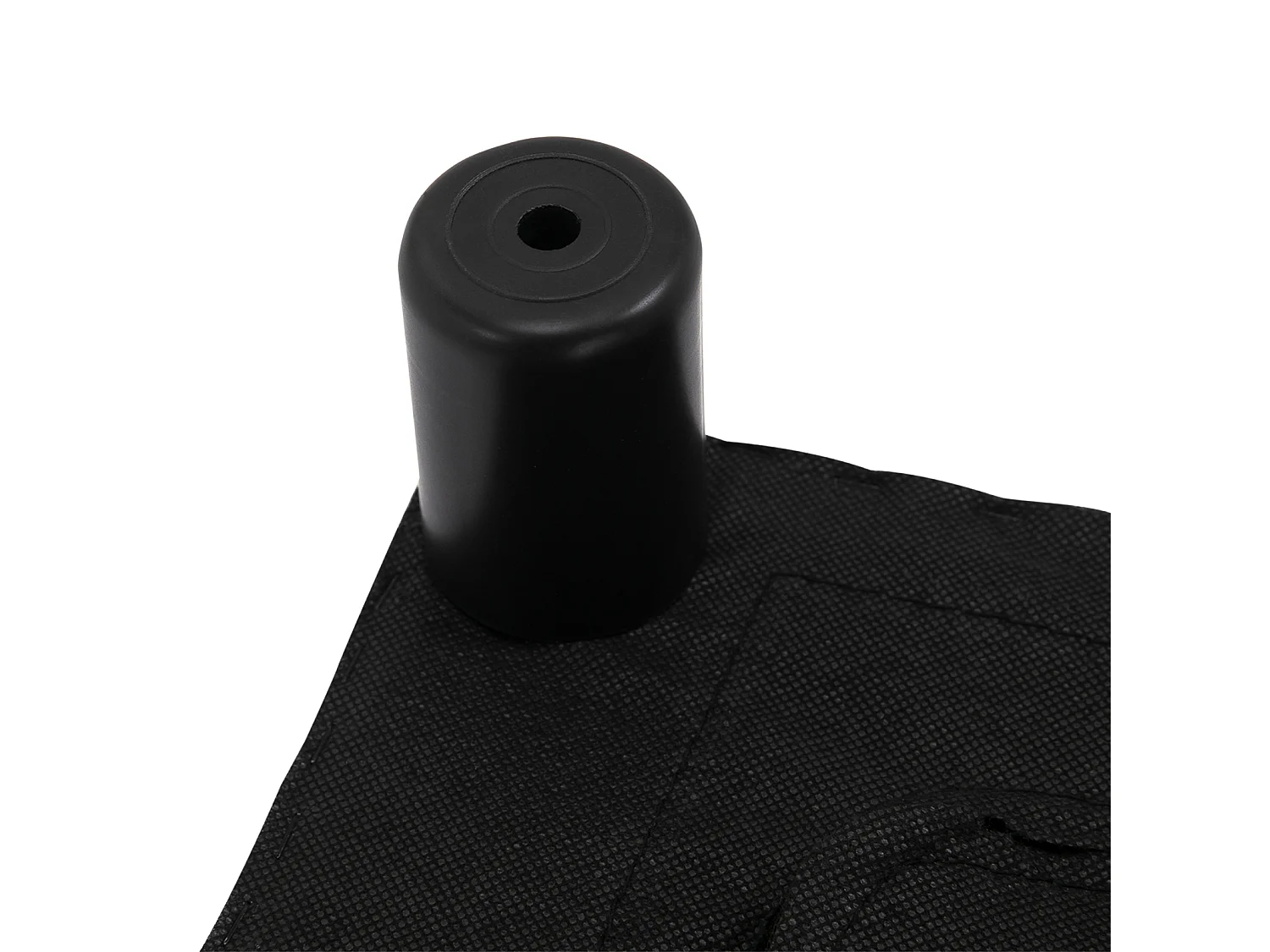 Poggiapiedi rettangolare rivestito in finta pelle bianca