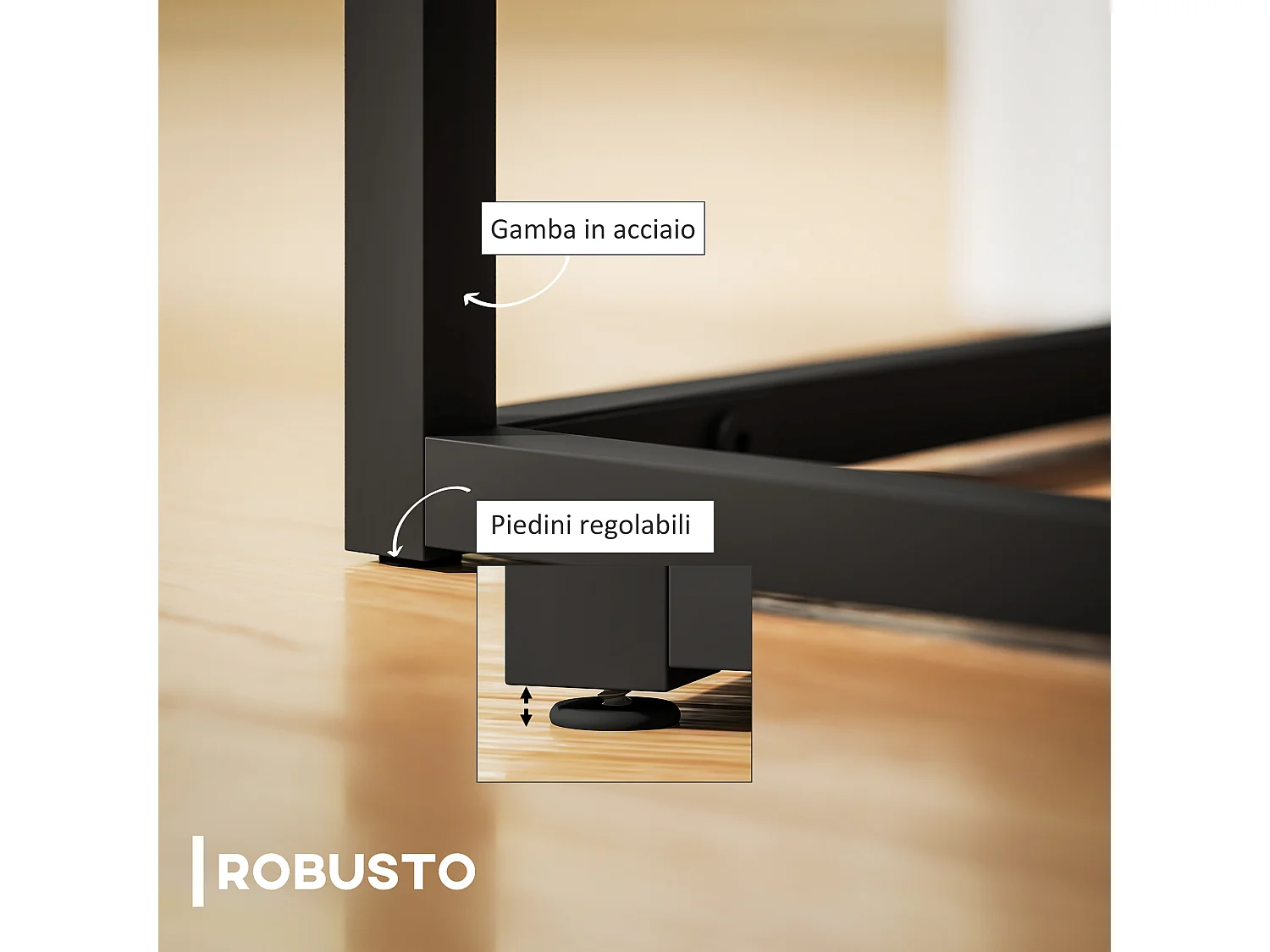 Panca da Ingresso moderno e vellutato con piedini regolabili crema