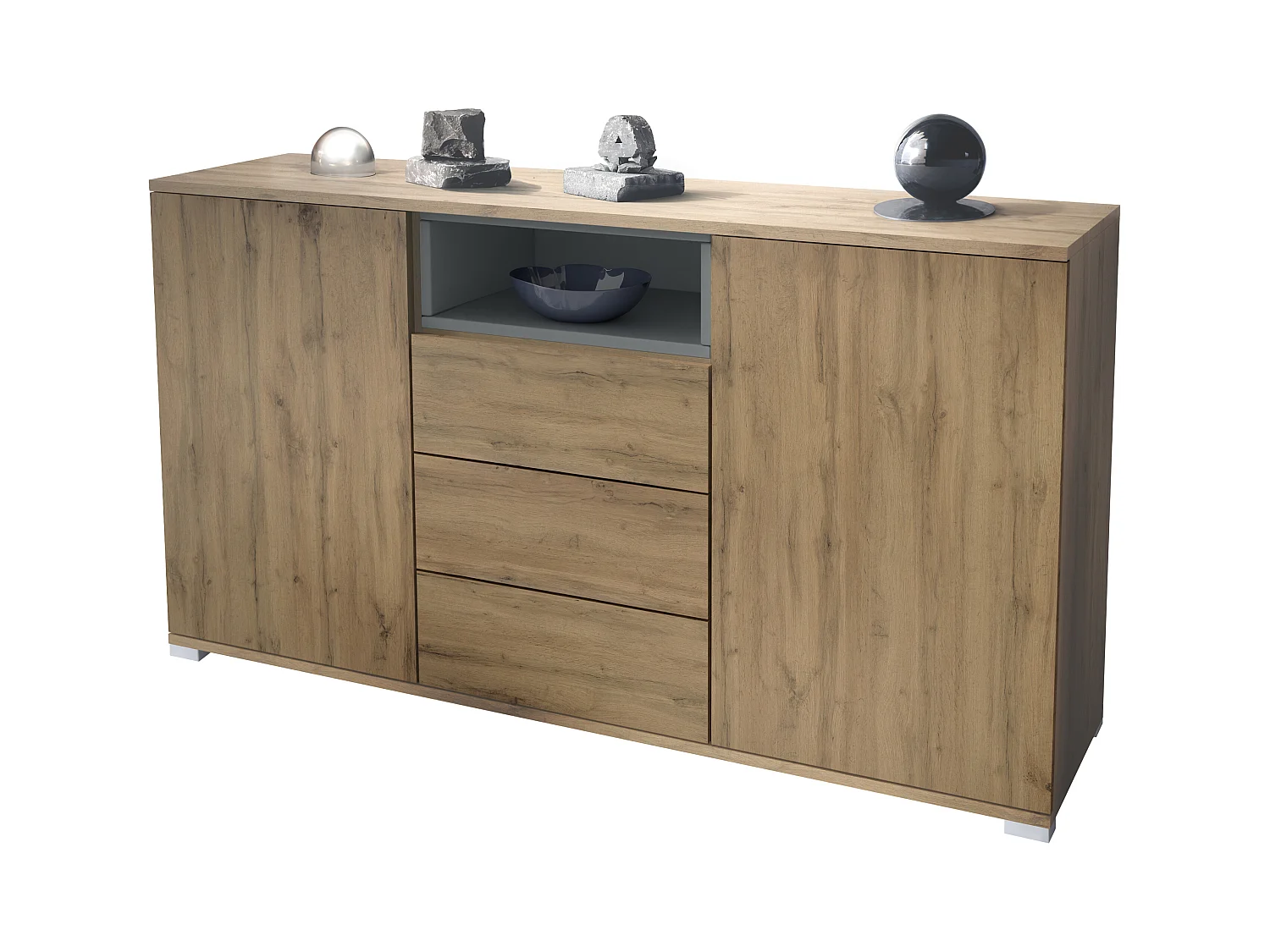 SIDEBOARD Skadu Graphit Seidenmatt