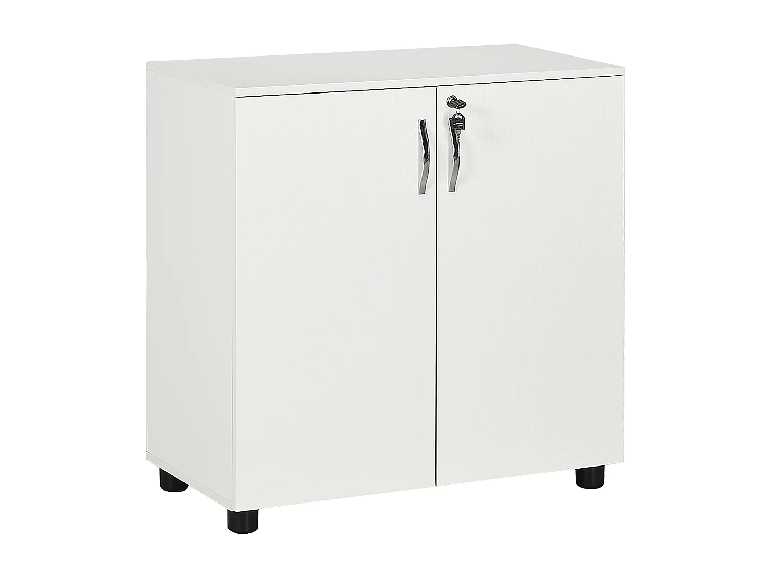 Vinsetto Mobile Ufficio Multiuso con Serratura 2 Ante e Mensola Legno